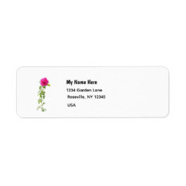 Roze Roos Etiket