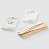 Roze roos eucalyptus bladeren Baby shower Handwaaier (Niet-gemonteerd)
