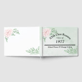 Roze roos Eucalyptus Foliage Class Reunion Gastenboek (Volledig)