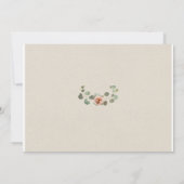 Roze Roos & Eucalyptus Hart Rustieke Save the Date Kaart (Achterkant)