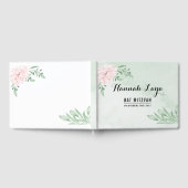 Roze roos Eucalyptus succulent gebladerte bat mits Gastenboek (Volledig)