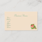 Roze  Roos Feminine Visitekaartje (Achterkant)