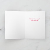 ROZE ROOS Flamingo's Valentijn Whimsisch Grappig Kaart (Binnen)