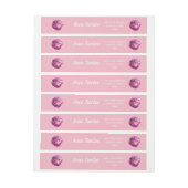 Roze Roos Foto Adresetiketten Adreslabel Wikkel (Vel)