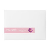 Roze Roos Foto Adresetiketten Adreslabel Wikkel (Voorkant)