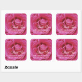 Roze Roos Foto Bruids DoucheSticker Vierkante Sticker (Vel)
