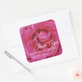 Roze Roos Foto Bruids DoucheSticker Vierkante Sticker (Envelop)