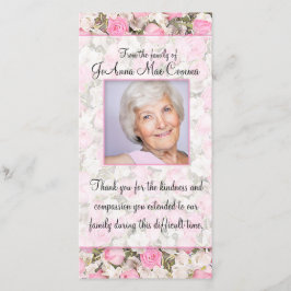 Roze Roos Foto Sympathie Dank Je Kaart