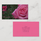 Roze Roos Foto Visitekaartje (Voorkant / Achterkant)