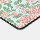 Roze Roos Garden Bouquet Patroon Bureaumat (Hoek)