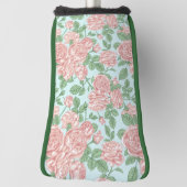 Roze Roos Garden Bouquet Patroon Golfheadcover (Draai 90)