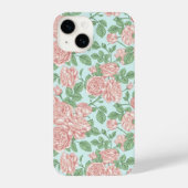 Roze Roos Garden Bouquet Patroon iPhone Hoesje (Achterkant)