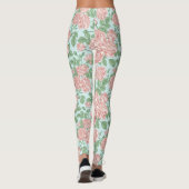 Roze Roos Garden Bouquet Patroon Leggings (Achterkant)