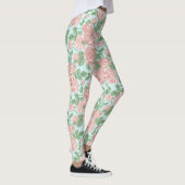 Roze Roos Garden Bouquet Patroon Leggings (Rechts)