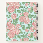 Roze Roos Garden Bouquet Patroon Notitieboek (Achterkant)