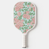 Roze Roos Garden Bouquet Patroon Pickleball Paddle (Achterkant)