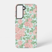 Roze Roos Garden Bouquet Patroon Samsung Galaxy Hoesje (Achterkant)