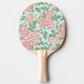 Roze Roos Garden Bouquet Patroon Tafeltennisbatje (Voorkant)