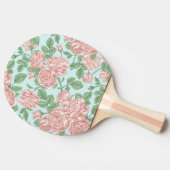 Roze Roos Garden Bouquet Patroon Tafeltennisbatje (Zijkant)