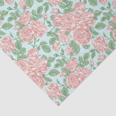 Roze Roos Garden Bouquet Patroon Tissuepapier (Detail)