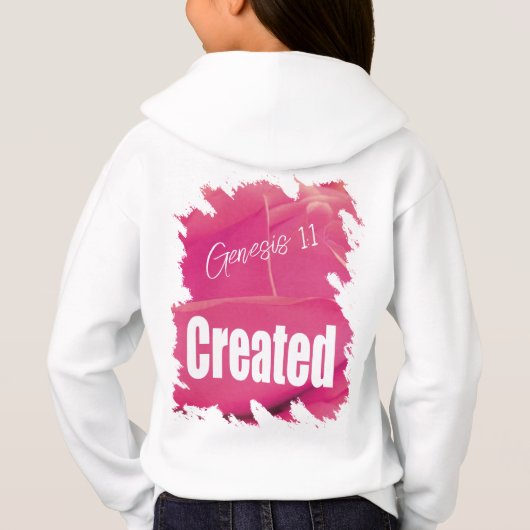 Roze Roos Geschapen Schrift (Achterkant)