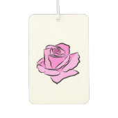 Roze roos geschilderd roze bloemblaadjes tinten di luchtverfrisser (Voorkant)