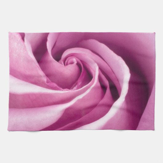 Roze Roos Gevouwen tot perfectie - Handdoek (Horizontaal)