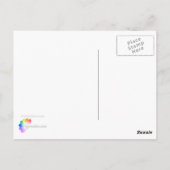 Roze roos glimlach briefkaart (Achterkant)