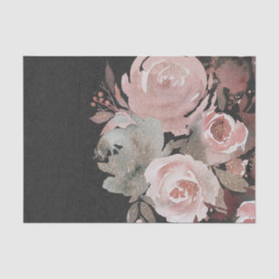 Roze Roos Glitter Rozen Donker Bloemig Glamour Chi Tissuepapier