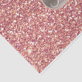Roze Roos Glitter Schitter Glam Monogram Initiaal Tissuepapier (Detail)