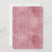 Roze Roos Glitter Zebra Dierenprint Kaart (Achterkant)