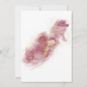 Roze Roos Gold Alcohol 40th Birthday Party Kaart (Achterkant)