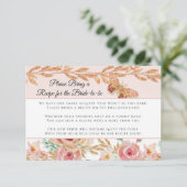 Roze Roos Gold Elegant Recipe Vrijgezellenfeest (Staand voorkant)