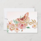 Roze Roos Gold Elegant Recipe Vrijgezellenfeest (Achterkant)