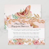 Roze Roos Gold Elegant Recipe Vrijgezellenfeest (Voorkant / Achterkant)