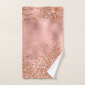 Roze Roos Gold Glitter Chic Sparkle Bad Handdoek (Handdoek)