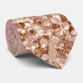 Roze Roos Gold Glitter Chic Sparkle Stropdas (Opgerold)