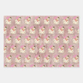  Roze Roos Gold Glitter Folie Kijk uit Inpakpapier Vel (Voorkant 3)