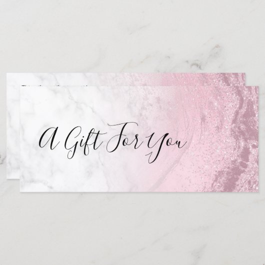 Roze roos goud glitter marmer make-up kunstenaar (Voorkant / Achterkant)