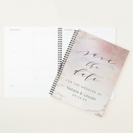 Roze & Roos Goud Save the Date Wedding Planner (Display)