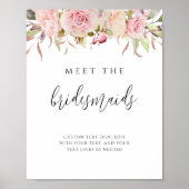 Roze, Roos Gouden Bloemen Ontmoet het Bruidsmeisje Poster (Voorkant)