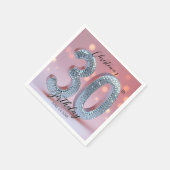 Roze & Roos Gouden Discobal Sparkle 30e verjaardag Servet (Hoek)