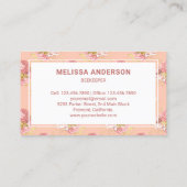 Roze Roos goudhoningbijen Visitekaartje (Achterkant)