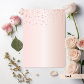 Roze, Roos goudplatte Vrijgezellenfeest / Brunch Kaart