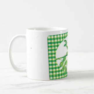 Roze Roos Groen Gingham Cottagecore Bloemig Koffiemok