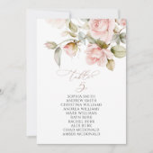 Roze Roos & Groen Tafel Nummer 5 Zitkaarten Kaart (Voorkant)