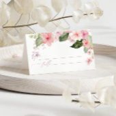 Roze Roos & Groene Bruiloft Plaatskaartje