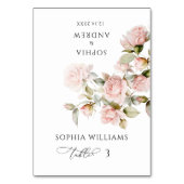 Roze Roos & Groene Trouwplaatskaart Kaart (Voorkant)