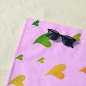 roze, roos, hart, liefde, valentijn, vorm, symbool strandlaken (In situ)