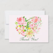 Roze Roos Hartelijk Dank Kaarten (Voorkant)